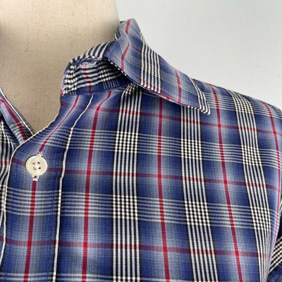 Pronto Uomo Button Down Dress Shirt Size L - Picture 3 of 9